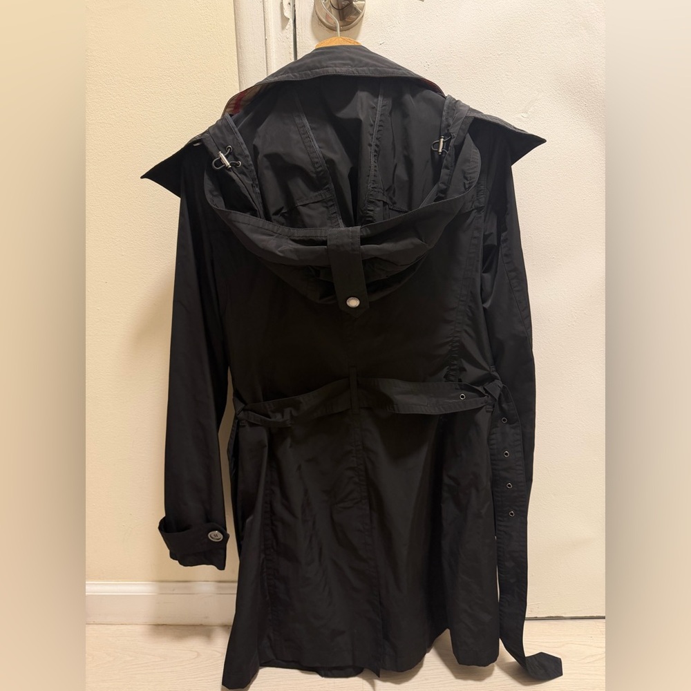 Burberry Brit Belted Double-Breasted Logo Trench coat Black - Picture 2 of 12